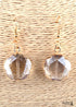 Boho Earrings, RH Dangle Earrings, Gold Crystal Plum Blossom